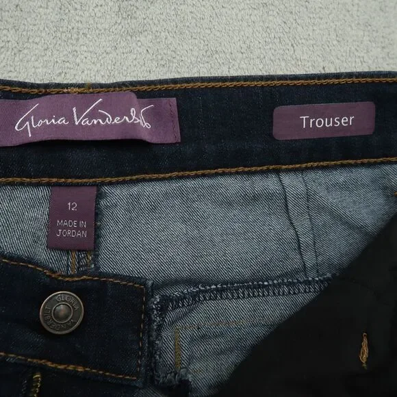 Gloria Vanderbilt Jeans Women's 12 High-Rise Trouser Flared Leg 31" Inseam NWT - Picture 9 of 16